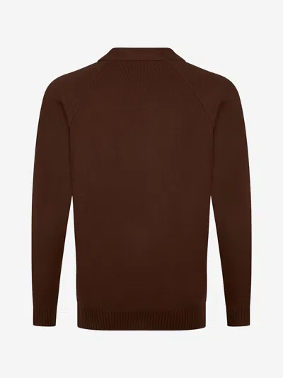 Zeco Schoolwear Zeco Kids School Knitted Cardigan In Brown