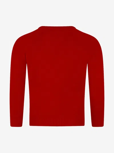 Zeco Schoolwear Zeco Kids School Knitted V-neck Jumper In Red