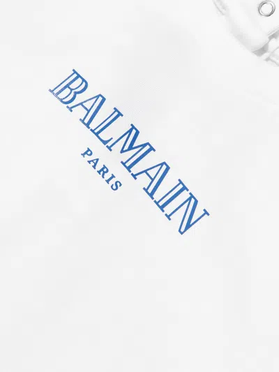Balmain Baby Boys Logo T-shirt In White