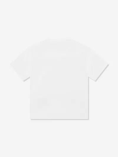 Balmain Boys Stripe Logo T-shirt In White