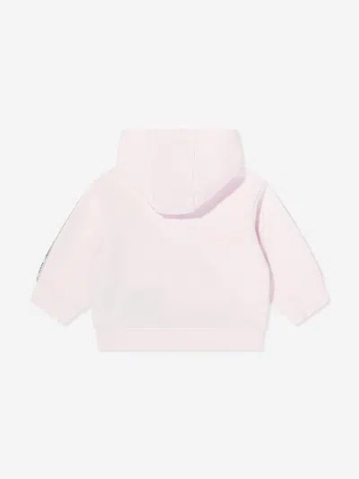 Balmain Baby Girls Logo Zip Up Top In Pink