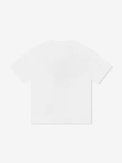 Balmain White T-shirt For Kids With Logo In White