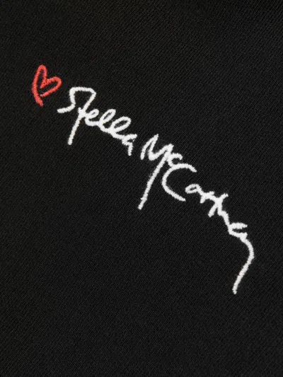 Stella Mccartney Girls Logo Hoodie In Black