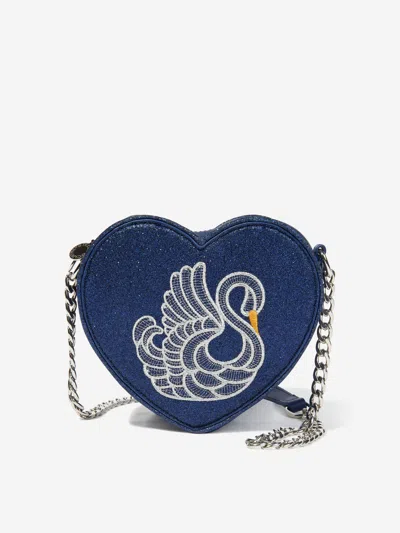 Stella Mccartney Girls Swan Heart Shoulder Bag In Multi