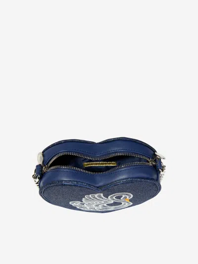Stella Mccartney Girls Swan Heart Shoulder Bag In Multi