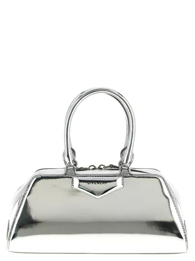Givenchy Antigona East-west Small Handbag In Silver
