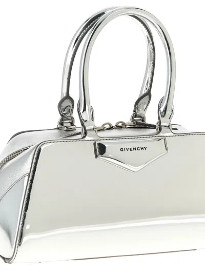 Givenchy Antigona East-west Small Handbag In Silver
