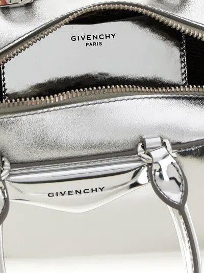 Givenchy Antigona East-west Small Handbag In Silver