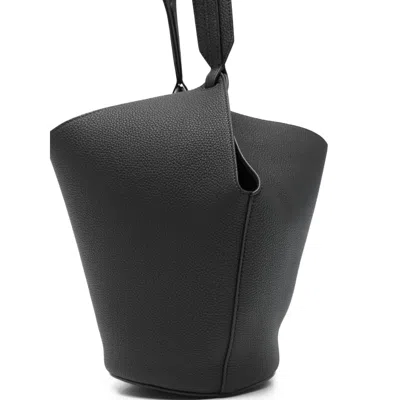 Khaite Lotus Chain Detailed Mini Tote Bag In Black