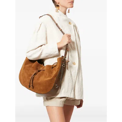 Isabel Marant Drawstring Bolton Shoulder Bag In Brown