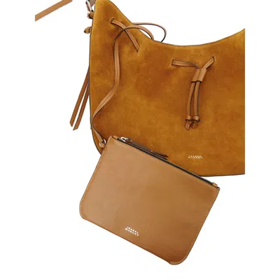 Isabel Marant Drawstring Bolton Shoulder Bag In Brown
