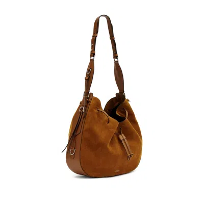 Isabel Marant Drawstring Bolton Shoulder Bag In Brown