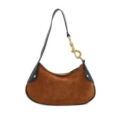 Mulberry Vintage Oak Leather Small Hackney Shoulder Bag In Brown