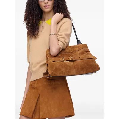 Marc Jacobs The Satchel Suede Leather Shoulder Bag