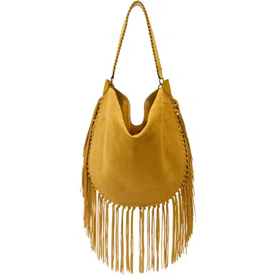 Isabel Marant Oskan Fringed Suede Shoulder Bag In Brown