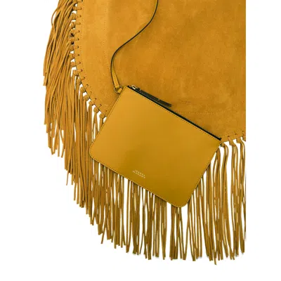 Isabel Marant Oskan Fringed Suede Shoulder Bag In Brown