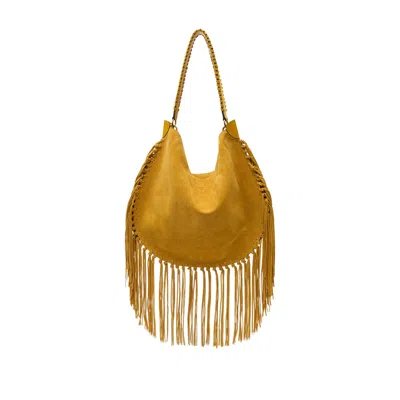 Isabel Marant Oskan Fringed Suede Shoulder Bag In Brown