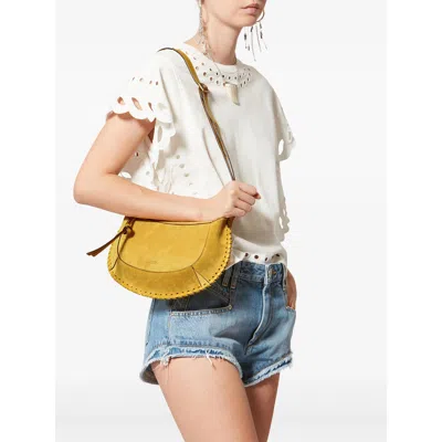 Isabel Marant Shoulder Bag Adjustable Strap Front Back Pockets In Yellow