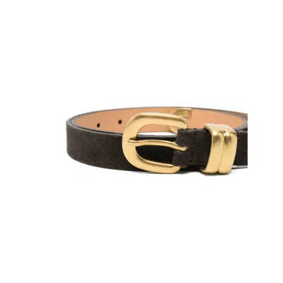 By Malene Birger Zoilo Suede Belt Coffee In Multi