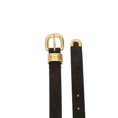 By Malene Birger Zoilo Suede Belt Coffee In Multi