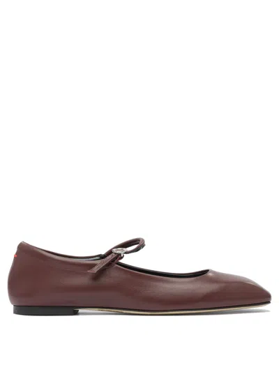 Aeyde "uma" Mary Jane Ballets Flat In Brown