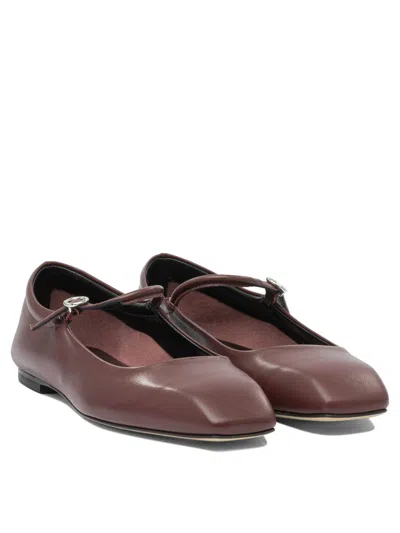 Aeyde "uma" Mary Jane Ballets Flat In Brown