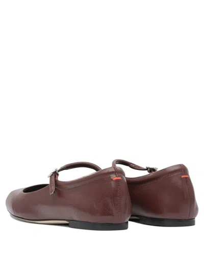 Aeyde "uma" Mary Jane Ballets Flat In Brown