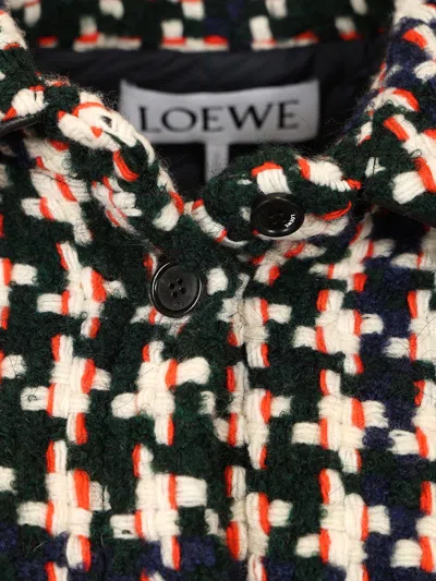 Loewe Multicolor Wool Blend Oversize Jacket In Multi