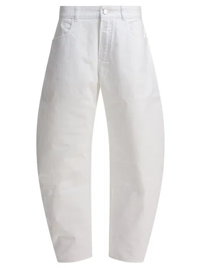 Alaïa Low Waist Rounded Jeans In White