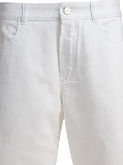 Alaïa Low Waist Rounded Jeans In White