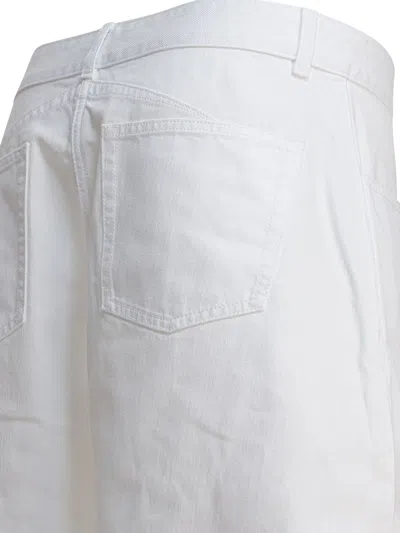 Alaïa Low Waist Rounded Jeans In White