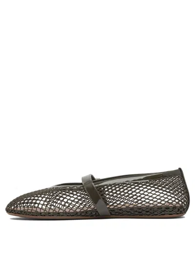 Alaïa Mesh Mary Jane Ballet Flats In Green