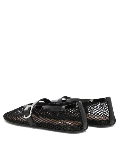 Alaïa Mesh Mary Jane Ballet Flats In Black