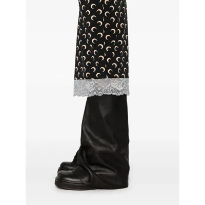 Marine Serre Crescent Moon Strapless Jersey Midi Dress In Black