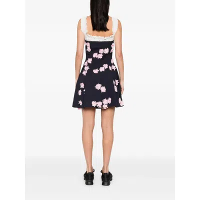 Stine Goya Ruffled Floral Mini Dress In Black