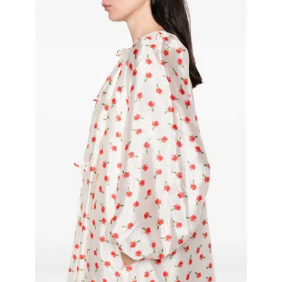 Stine Goya Tie Floral Mini Dress In White