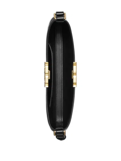 Tory Burch Eleanor Slim Leather Shoulder Bag In Black