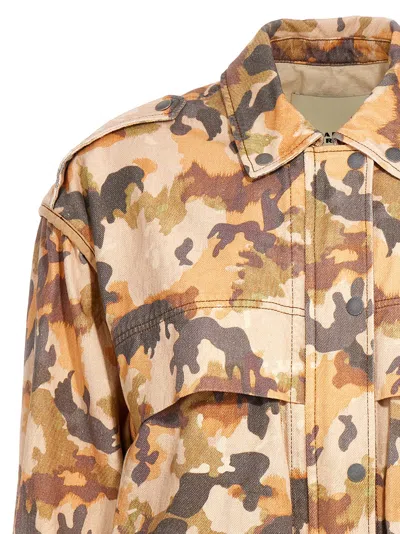 Isabel Marant Elize Puffer Jackets Multicolor In Brown