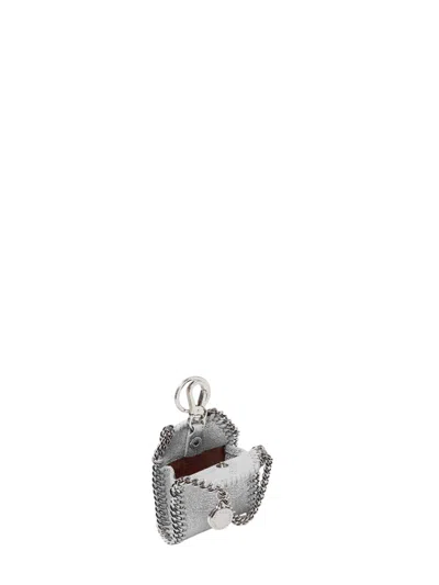 Stella Mccartney Falabella Airpods Case Keychain In Silver