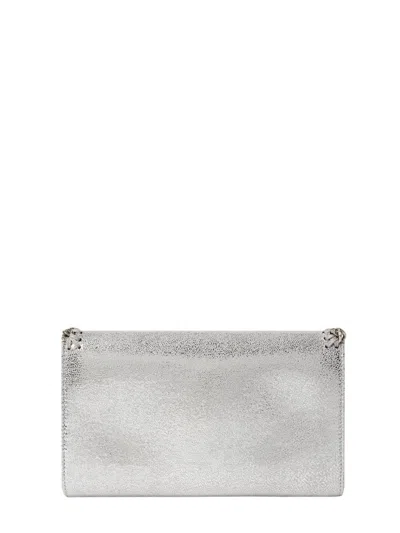 Stella Mccartney Falabella Crossbody Chain Wallet In Silver