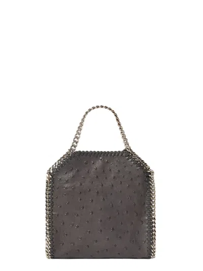 Stella Mccartney Tiny Falabella Chain Medallion Tote Bag In Gray