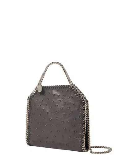 Stella Mccartney Tiny Falabella Chain Medallion Tote Bag In Gray