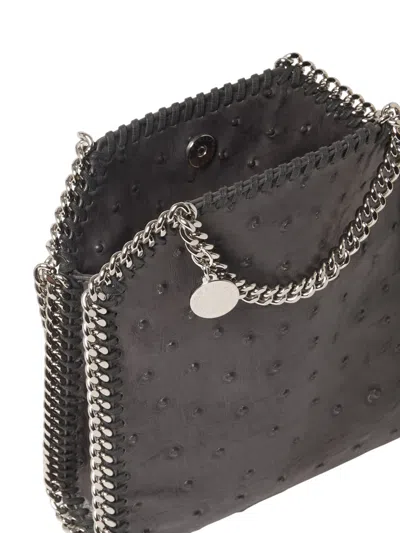 Stella Mccartney Tiny Falabella Chain Medallion Tote Bag In Gray