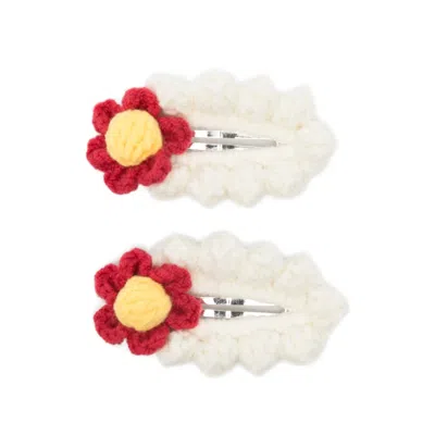 Stine Goya Hand-crocheted Hair Clip In White