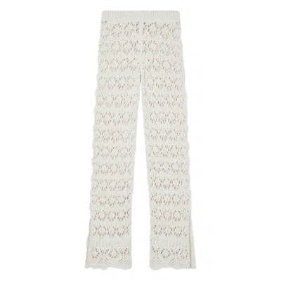Alanui Lagoon Romance Cotton Trousers In Neutral