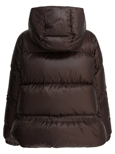 Sacai Quilted Nylon Down Jacket Jackets And Coats Brown In Brown