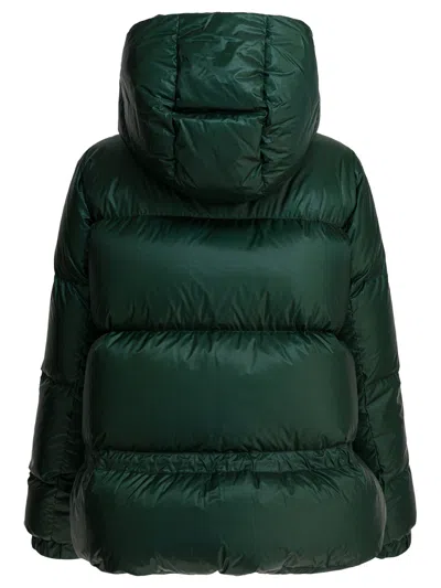Sacai Quilted Nylon Down Jacket Jackets And Coats Green In Green