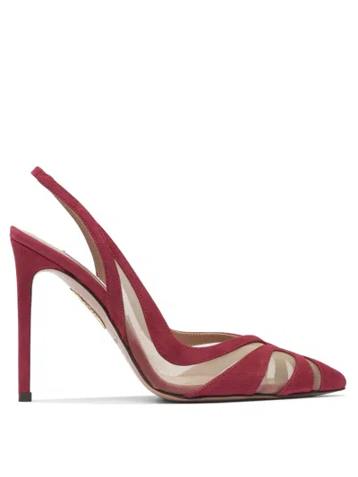 Aquazzura "lune 105 Mm" Slingbacks In Multi