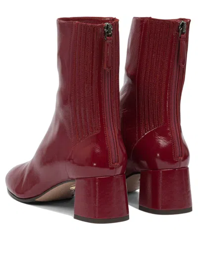 Aquazzura "saint Honore 50mm" Ankle Boots In Burgundy
