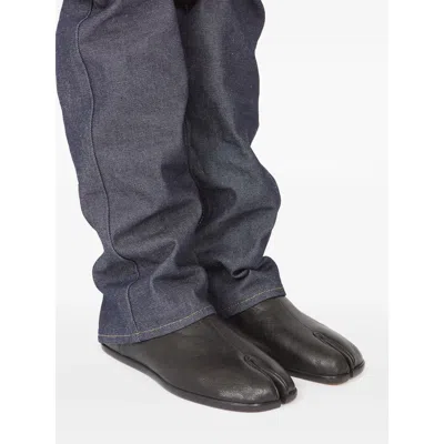 Maison Margiela Smooth Leather Loafers With Split-toe Design In Black